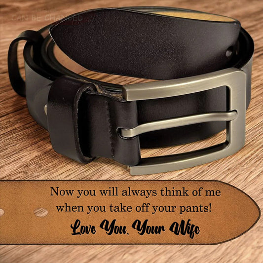 Couple - To Husband Boyfriend - Personalized Engraved Leather Belt