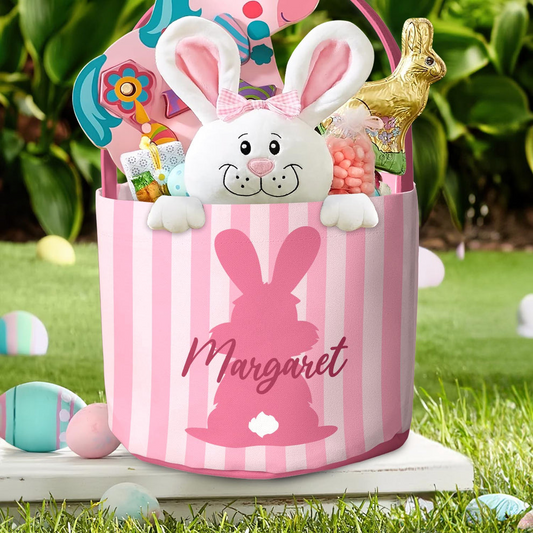 Easter - Customizing Kid's Name With Easter Bunny  - Personalized Easter Basket