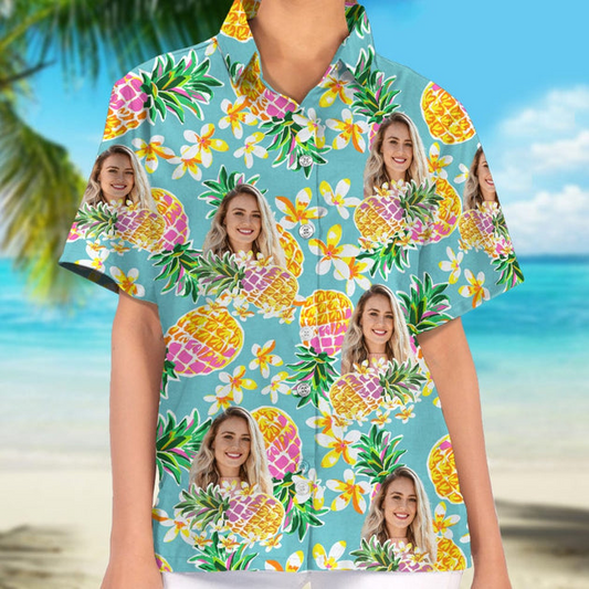 Friends - Custom Face Photo Tropical Hawaii Shirt - Personalized Photo Hawaiian Shirt