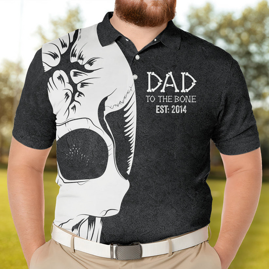 Father - Dad To The Bone - Personalized  Polo Shirt