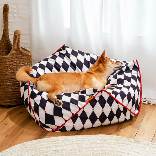 FunnyFuzzy Polygonal Pet Bean Bag Chair