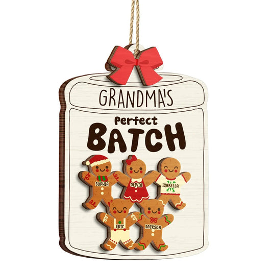 Grandma Grandpa Mom Dad Perfect Patch - Gift For Mom, Dad, Grandparents - Personalized 2-Layered Wooden Ornament ornament The Next Custom Gift