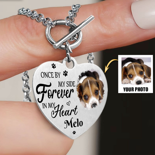 Pet Lovers - Once By My Side Forever In My Heart - Personalized Heart Bracelet (HJ)