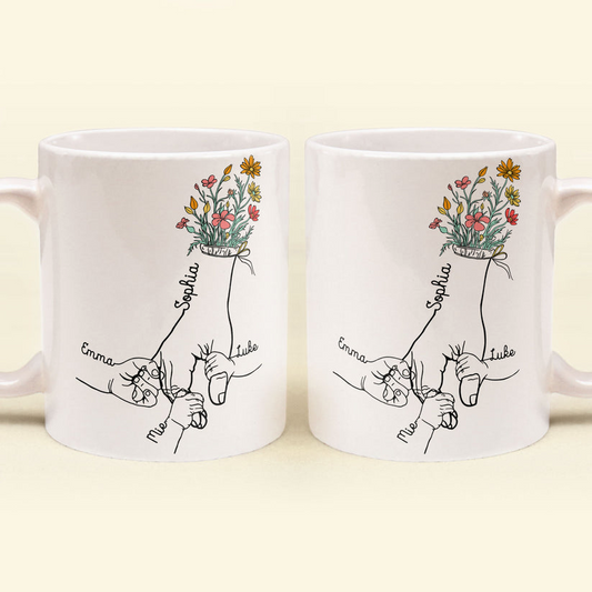 Mother - Holding Mom's Hand - Personalized Mug