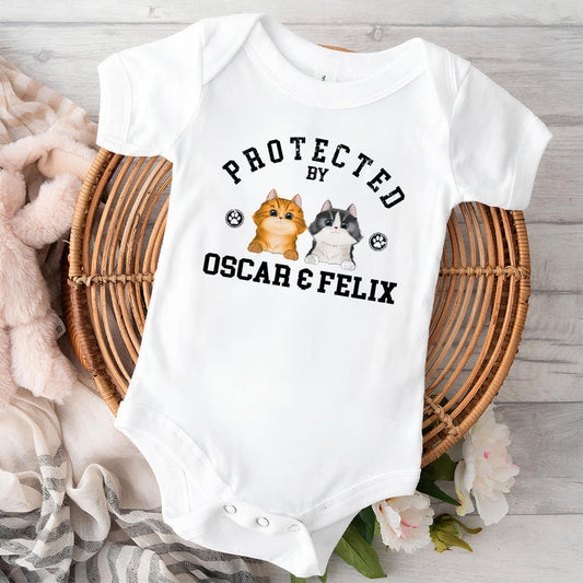 Pet Lovers - Protected By Pets - Personalized Baby Onesie