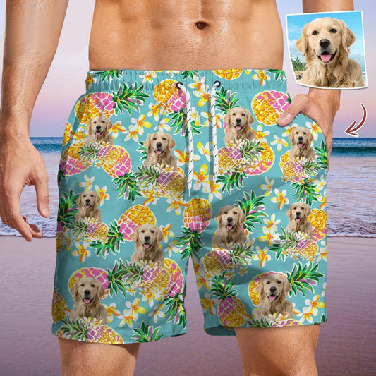 Dog Lovers - Upload Photo With Pattern - Personalized Beach Short