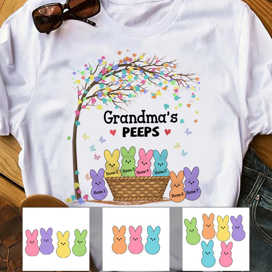 Grandma - Grandma Mom Mother's Day Bunny Easter T Shirt - Personalized Unisex T-shirt(AQ)