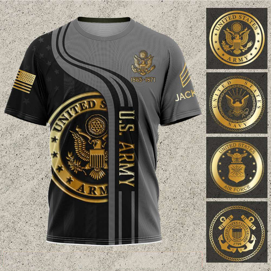 Veterans - Customized  U.S Veteran Proudly Served - Personalized 3D Shirt (VT)