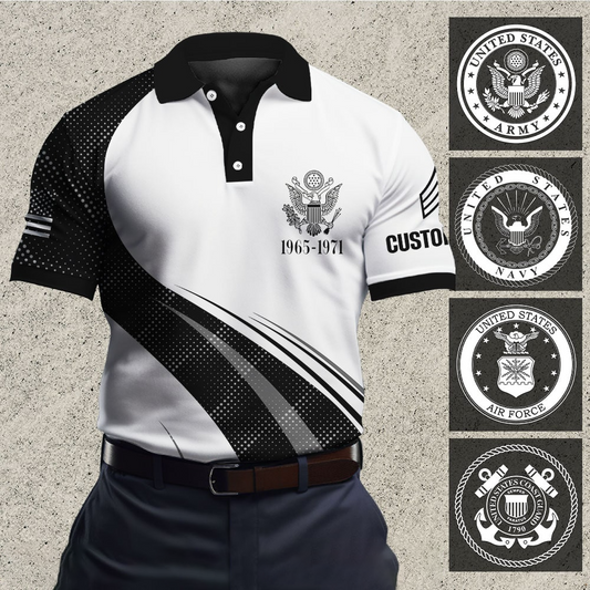 Veteran - Customized US Veteran Proudly Served - Personalized Polo Shirt