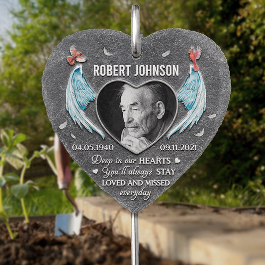 Family - You Will Always Be Loved - Personalized Memorial Garden Slate & Hook