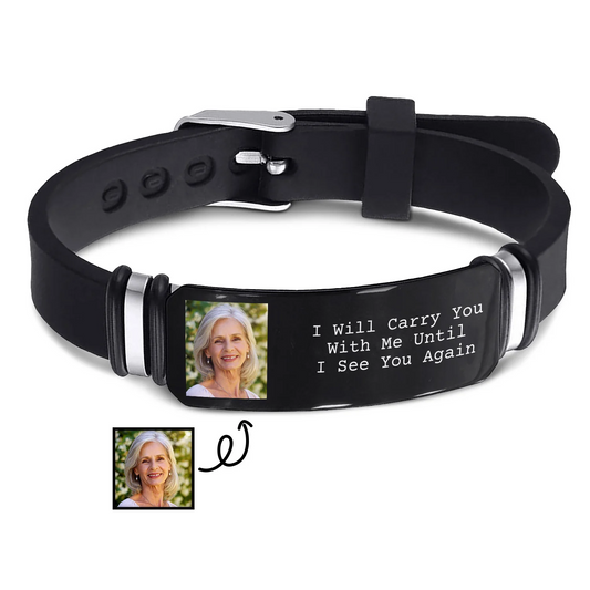 Family - Custom Photo I'll Carry You - Personalized Photo Bracelet (AQ)