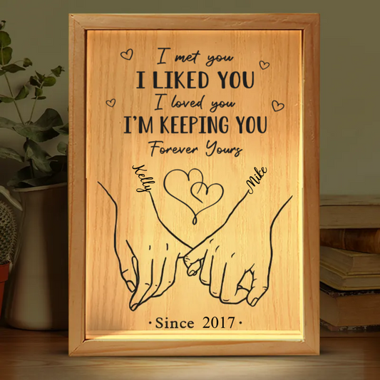 Couple - I'm Keeping You Forever Yours - Personalized Wooden Plaque