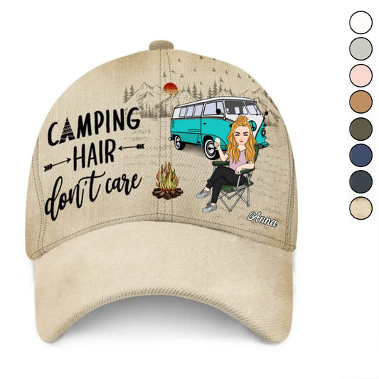 Camping Lovers - Camping Hair Don't Care - Camping Personalized Classic Cap