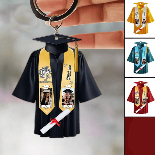 Graduation - Custom Photo Graduation - Personalized Acrylic Keychain