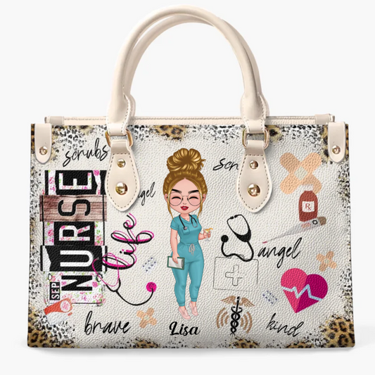 Nurse - Nurse Life - Personalized Leather Bag