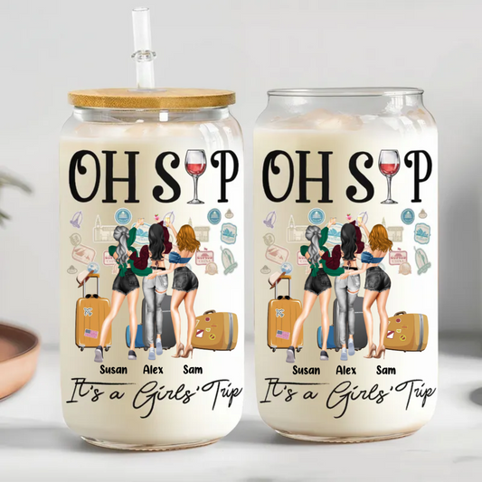 Friends - It's A Girls' Trip - Personalized Glass Can