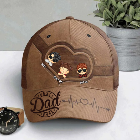 Family - Best Dad Ever - Family Personalized Custom Cap