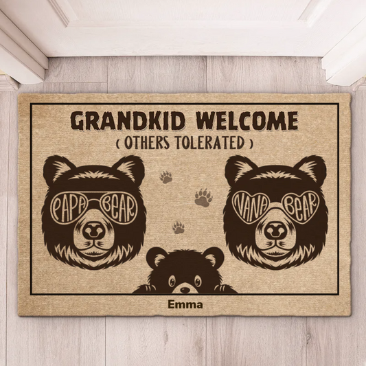 Family - Grandkids Welcome(Others Tolerated)- Personalized Doormat